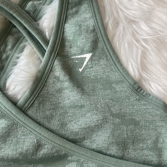 GYMSHARK CAMO GREEN SPORTS OG SPORTS BRA - Picture 5 of 7